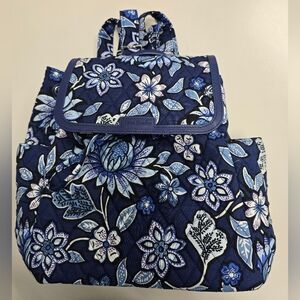 NWT Vera Bradley Floral Blue and White Mini Backpack
